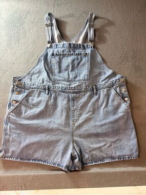 Parke x Target - Light Blue Denim Short Overalls